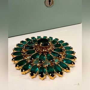 Kate Spade Emerald Green Faux Stone Brooch
